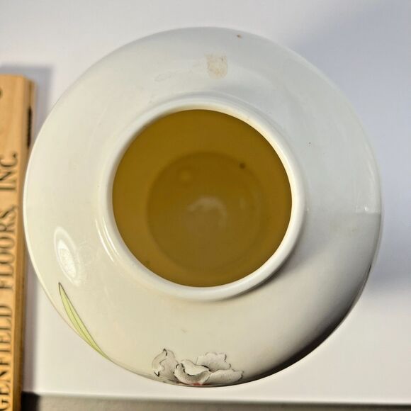 Otagiri Japan Iris Bouquet Vase White and Purple Iris Flowers 5" approx - Picture 5 of 8